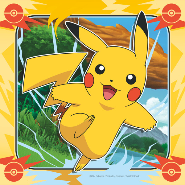 Pussel 3 x 49 Bitar Pikachu, Charizard & Eevee! (Bild 3 av 5)