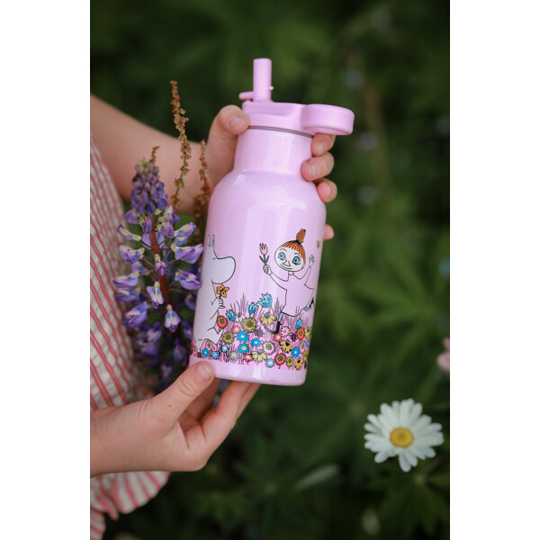 Mumin Äng Vattenflaska Rosa (Bild 3 av 3)