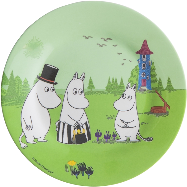 Mumin Tallrik Muminhuset Grön