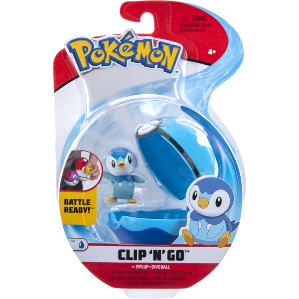 Pokemon Clip 'N Go Piplup & Dive Ball (Bild 1 av 5)