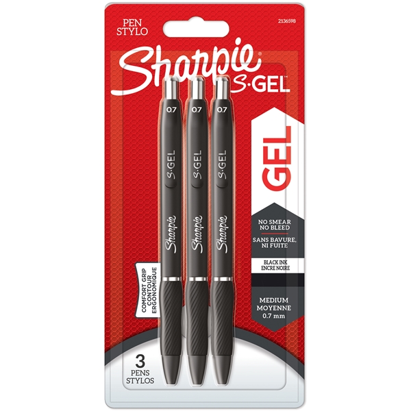 Sharpie S-Gel 0,7 mm 3-p (Bild 1 av 2)