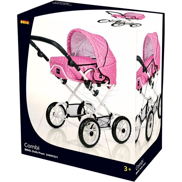 BRIO Dockvagn Combi Rosa m. vita prickar (Bild 2 av 2)