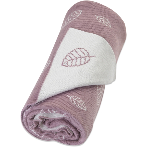 Filt Nordic Leaf EKO Soft Pink (Bild 1 av 3)