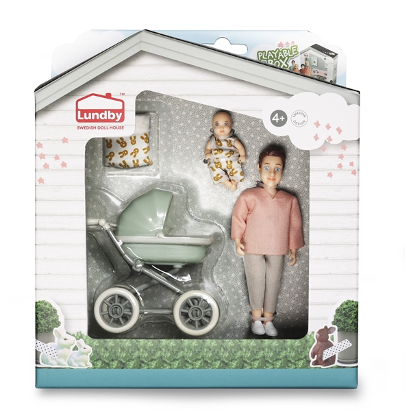 Lundby Docka med Bebis & Vagn (Bild 4 av 4)