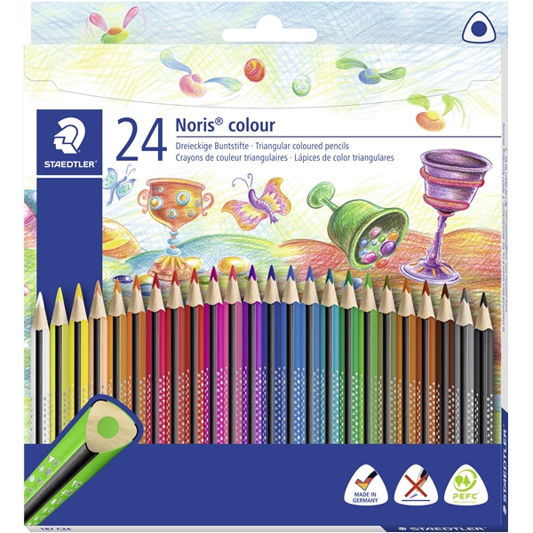 Färgblyertspenna Trekantig 24-pack (Bild 1 av 6)
