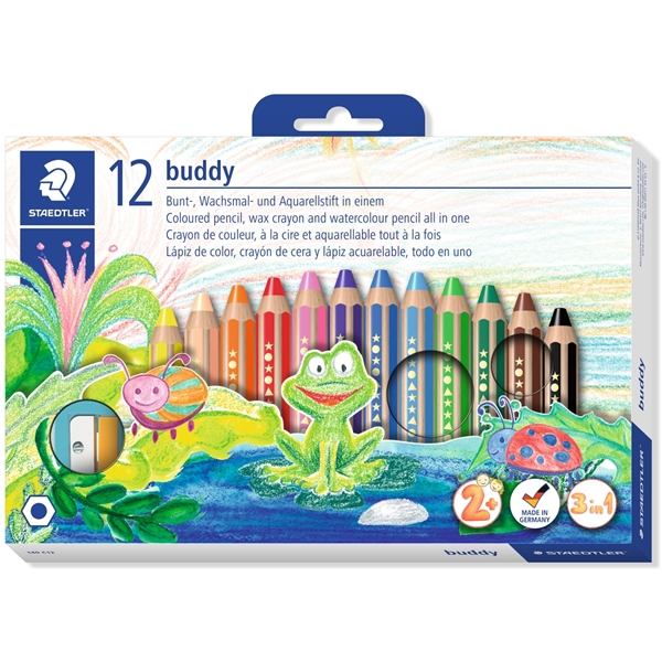 Färgblyertspenna Buddy 3-i-1 12-pack (Bild 1 av 9)