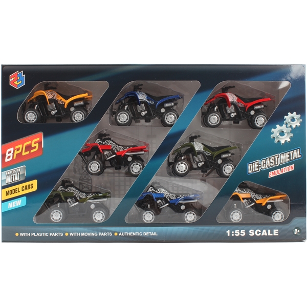 Fyrhjuling Die-Cast 8-Pack (Bild 1 av 2)