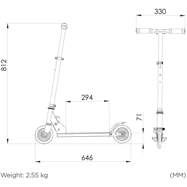 STIGA Kick Scooter Comet 120-S Black/Blue (Bild 4 av 4)