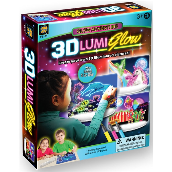 3D Lumi Glow Ritplatta Adventure