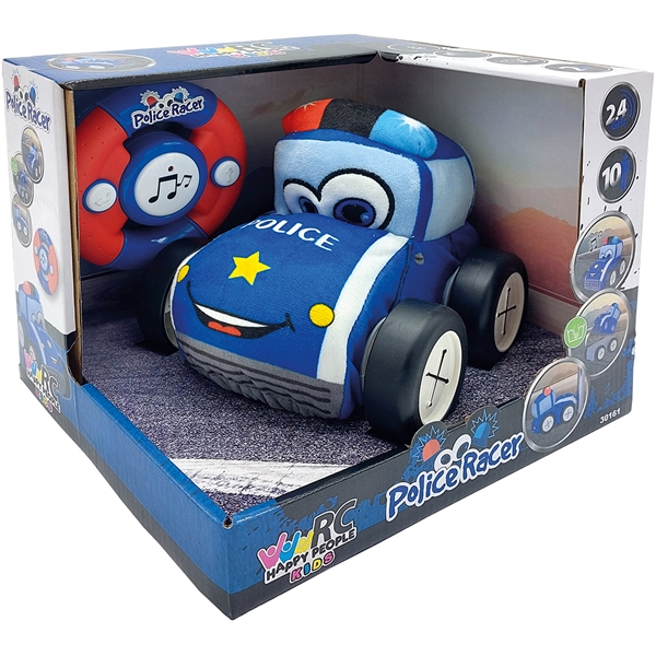Police R/C Plush Car Radiostyrd 20 cm (Bild 1 av 4)