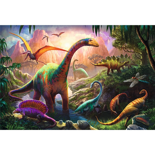 Pussel 100 bitar Dinosauriernas Land (Bild 2 av 2)