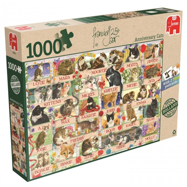 Pussel 1000 Bitar Anniversary Cats (Bild 3 av 4)