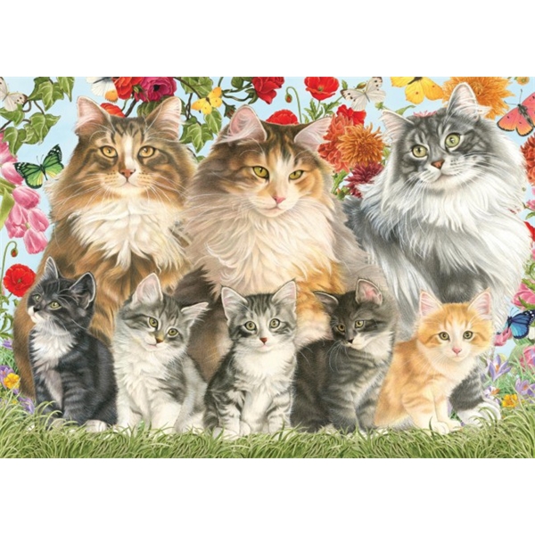Pussel 500 Bitar Cat Family (Bild 2 av 3)