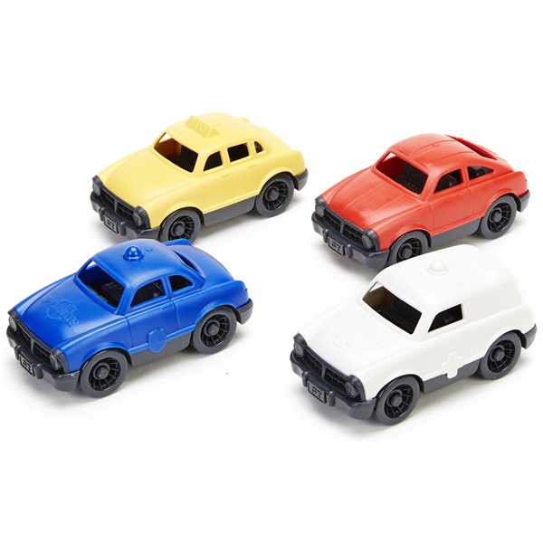 Green  Toys Mini Fordon 4-pack (Bild 1 av 2)