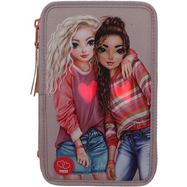 TOPModel Trippelpennfodral  m. LED BEST FRIENDS (Bild 2 av 7)