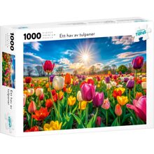 Pussel 1000 Bitar Ett Hav av Tulpaner