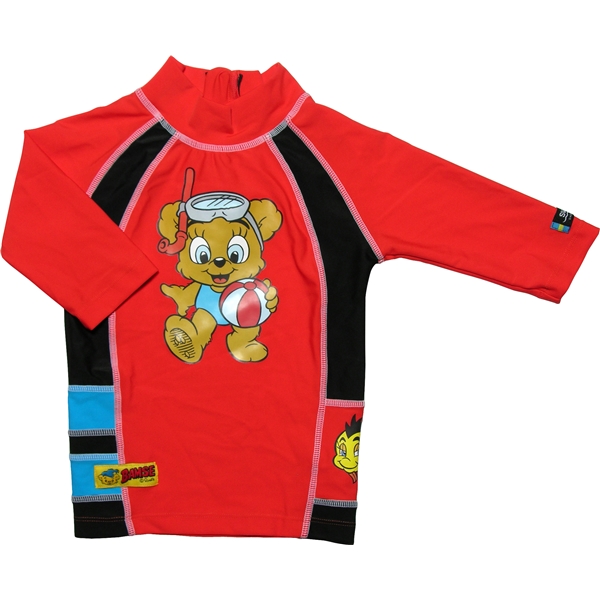 Swimpy UV-tröja Bamse Röd