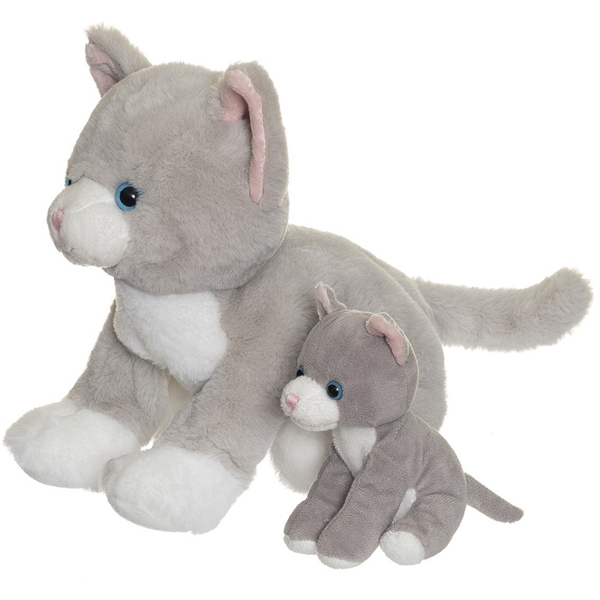 Teddykompaniet Katten Tuva m. unge (Bild 2 av 4)