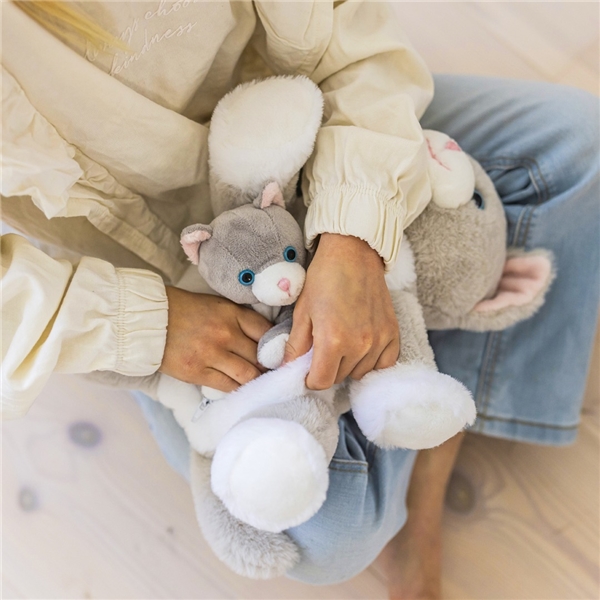 Teddykompaniet Katten Tuva m. unge (Bild 4 av 4)