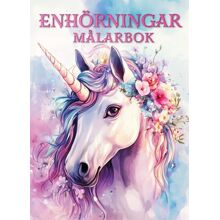 Målarbok: Enhörningar