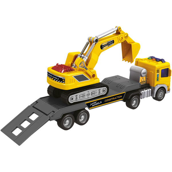 Junior Wheels Friction Trailer W. Excavator 1:16 (Bild 3 av 3)