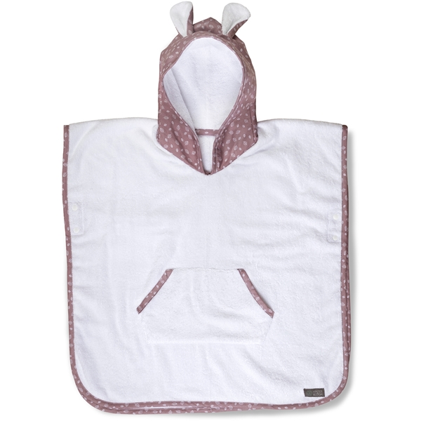 Vinter & Bloom Nordic Leaf Badponcho Soft Pink (Bild 1 av 2)