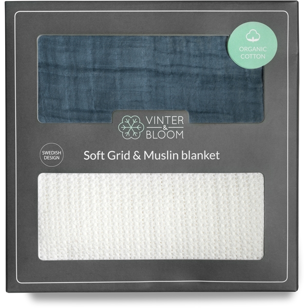 Vinter & Bloom Soft Grid + Muslin EKO 2-p (Bild 2 av 4)