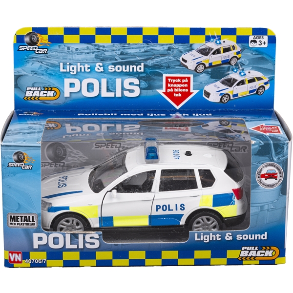 Svensk Polisbil m. ljus & ljud (Bild 1 av 2)