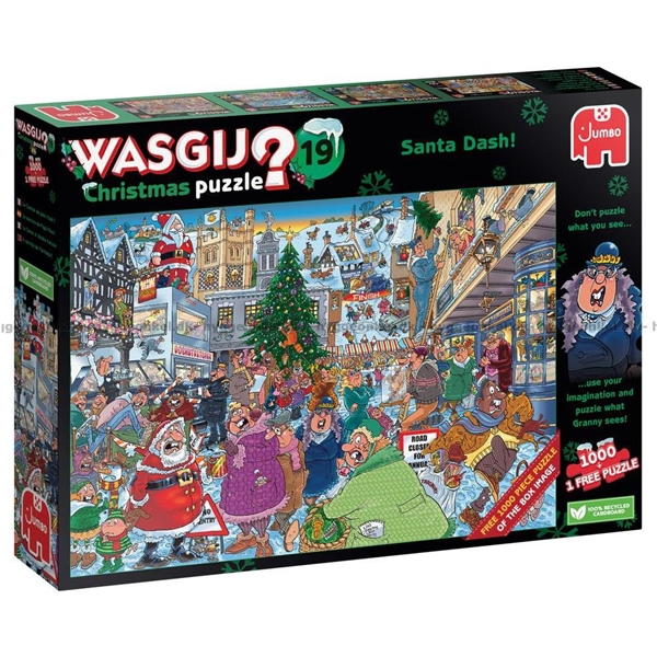 Wasgij Christmas 19 Santa Dash! 2 x 1000 Bitar (Bild 1 av 2)